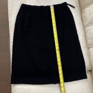 Black velvet size 4 petite straight skirt by Talbots